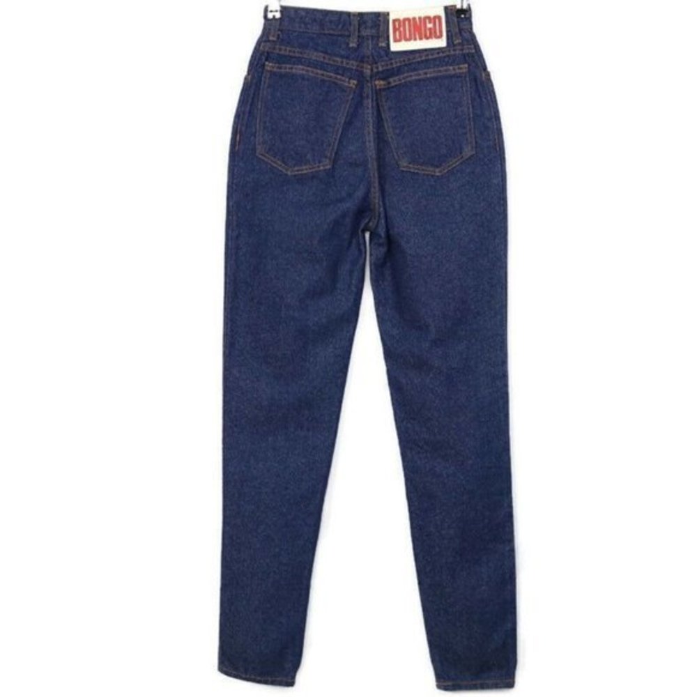 Vintage Bongo Skinny Tapered Mom Jeans High Rise Dark USA‎ 5